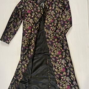 Stacy London Floral Coat in Purple and Gold New With Tags